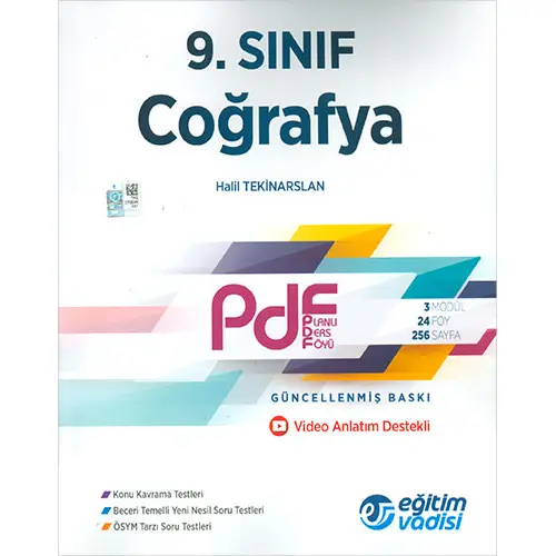 Eğitim Vadisi 9.Sınıf Coğrafya PDF Video Anlatım Destekli