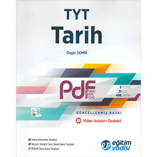 Eğitim Vadisi TYT Tarih PDF Video Anlatım Destekli