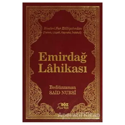 Emirdağ Lahikası Ciltli - Bediüzzaman Said-i Nursi - Söz Basım Yayın