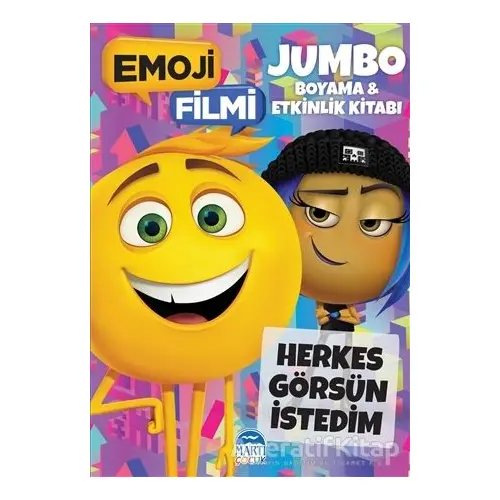 Emoji Filmi Jumbo Boyama ve Etkinlik Kitabı - Cordelia Evans - Martı Çocuk Yayınları