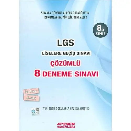 Esen 8.Sınıf LGS Çözümlü Deneme Sınavı