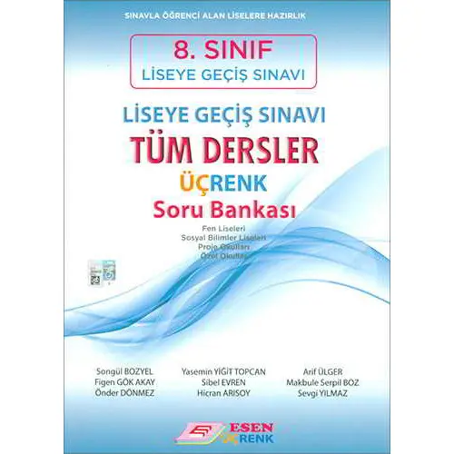 Esen 8.Sınıf LGS Tüm Dersler Üçrenk Soru Bankası