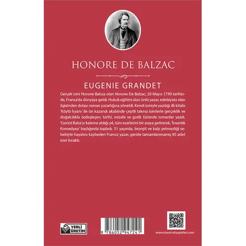 Eugenie Grandet - Honore De Balzac - Maviçatı (Dünya Klasikleri)