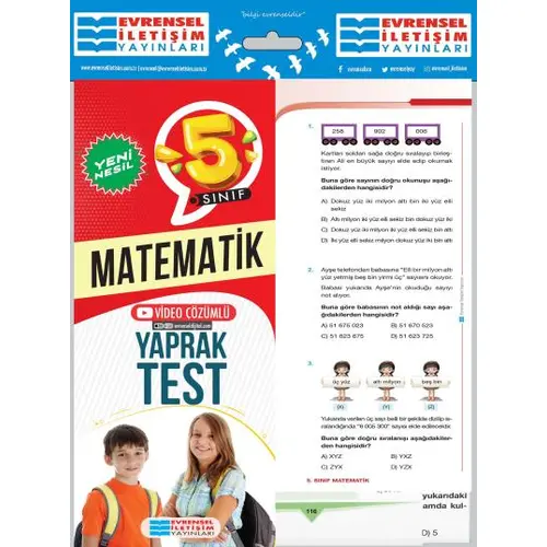 Evrensel 5. Sınıf Matematik Yeni Nesil Yaprak Test