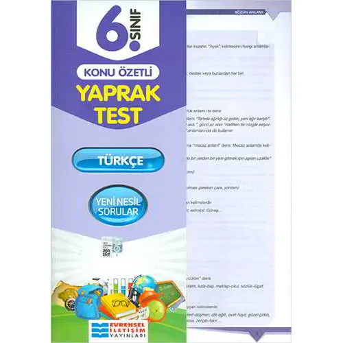 Evrensel 6.Sınıf Türkçe Konu Özetli Yaprak Test