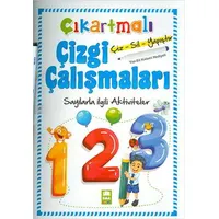 Sayılarla İlgili Aktiviteler - Çıkartmalı Çizgi Çalışmaları (Yaz-Sil Kalemi Hediyeli)