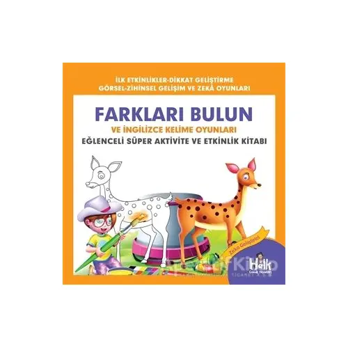 Farkları Bulun ve İngilizce Kelime Oyunları - Eğlenceli Süper Aktivite ve Etkinlik Kitabı