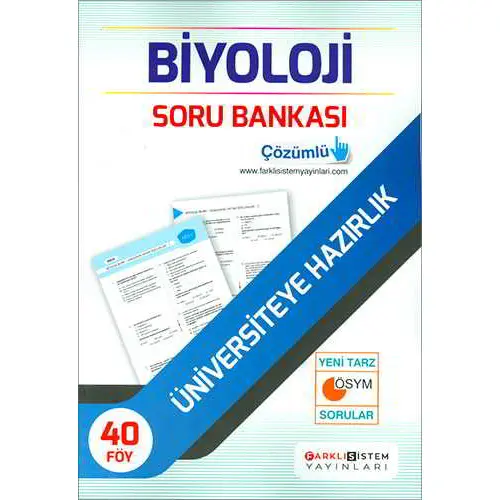 Farklı Sistem TYT AYT Biyoloji Soru Bankası 40 Föy