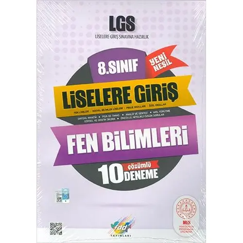 FDD 8.Sınıf LGS Fen Bilimleri 10 Çözümlü Deneme