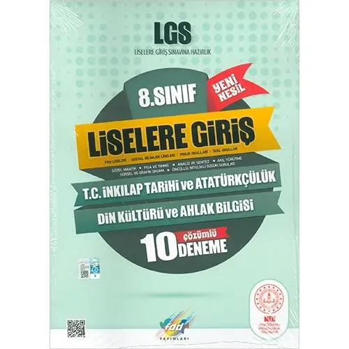 FDD 8.Sınıf LGS İnkılap Tarihi ve Din Kültürü 10 Çözümlü Deneme