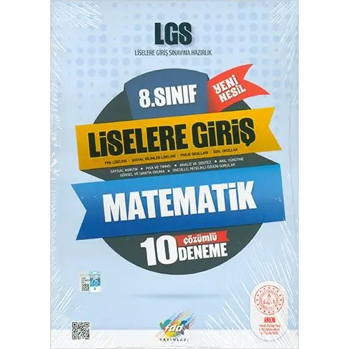 FDD 8.Sınıf LGS Matematik 10 Çözümlü Deneme