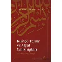 Kürtçe Tefsir Ve Meal Çalışmaları - Mehmet Tahir Pekim - Fecr Yayınları