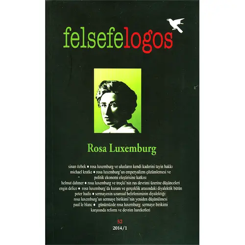 Felsefelogos Sayı: 52 Rosa Luxemburg Umuttepe Yayınları