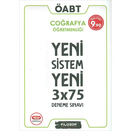 Filozof 2020 ÖABT Coğrafya Öğretmenliği Yeni Sistem 3x75 Deneme Sınavı