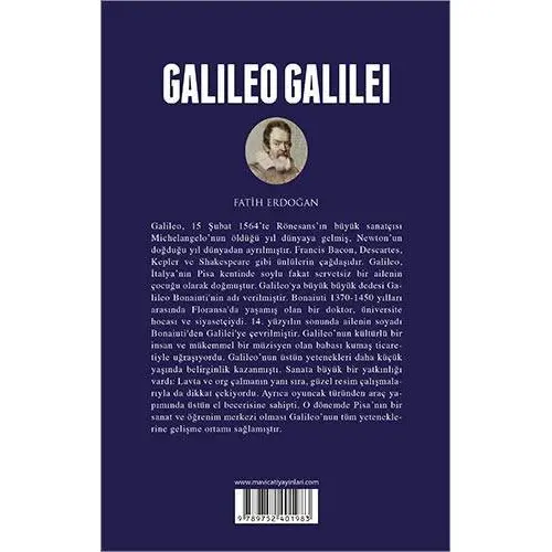 Galileo Galilei (Biyografi) Fatih Erdoğan - Maviçatı Yayınları