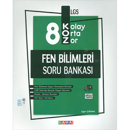 Gama Okul 8.Sınıf LGS Koz Fen Bilimleri Soru Bankası