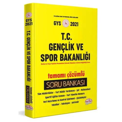 Gençlik ve Spor Bakanlığı GYS Çözümlü Soru Bankası Editör Yayınevi