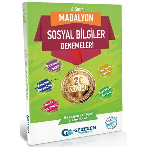 Gezegen 6. Sınıf Sosyal Bilgiler Madalyon 20 Deneme