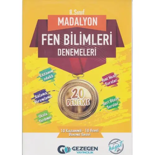 Gezegen 8.Sınıf Madalyon 20 li Fen Bilimleri Denemeleri