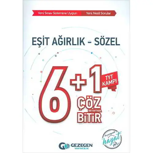 Gezegen TYT Eşit Ağırlık - Sözel 6+1 Çöz Bir Haftada Bitir