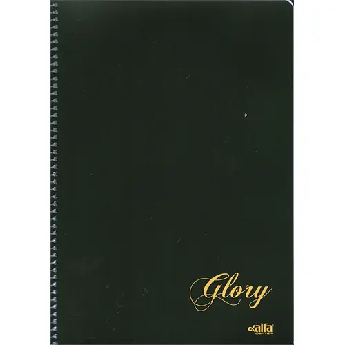 Glory A4 Boy 40 Yaprak Kareli Spiral Kapak Alfa Defter