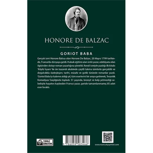 Goriot Baba - Honore De Balzac - Maviçatı (Dünya Klasikleri)