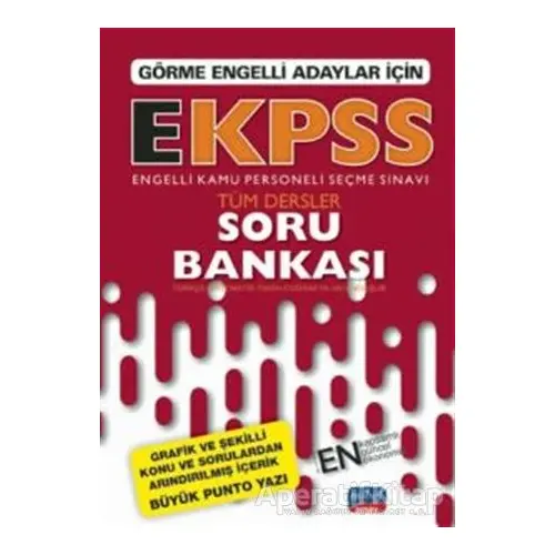 Görme Engelli Adaylar İçin E-KPSS Tüm Dersler Soru Bankası - Kolektif - Nobel Sınav Yayınları