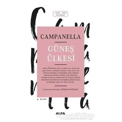 Güneş Ülkesi - Tommaso Campanella - Alfa Yayınları