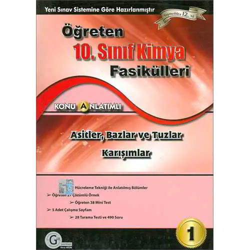 Gür 10.Sınıf Kimya Asitler, Bazlar ve Tuzlar Konu Anlatımlı 1