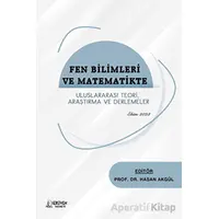 Fen Bilimleri ve Matematikte Uluslararası Teori, Araştırma ve Derlemeler