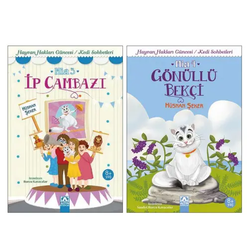 Hayvan Hakları Güncesi Kedi Sohbetleri Set 2 Kitap - Hüsnan Şeker - Altın Kitaplar