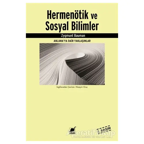 Hermenötik ve Sosyal Bilimler - Zygmunt Bauman - Ayrıntı Yayınları