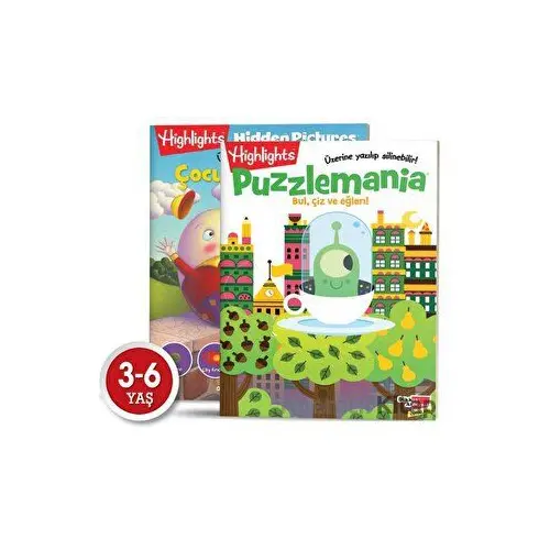 Highlights Puzzlemania (Wowo Bul, Çiz ve Eğlen) 2li Set - Kolektif - Dikkat Atölyesi Yayınları