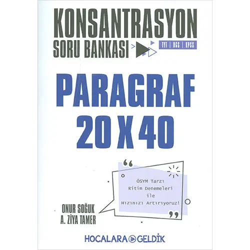 Hocalara Geldik Paragraf 20x40 Konsantrasyon Soru Bankası