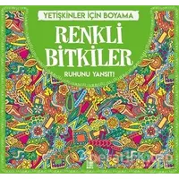 Renkli Bitkiler - Yetişkinler İçin Boyama - Gizem Ulaş - Dokuz Yayınları