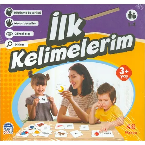 İlk Kelimelerim - Eğitici Yapboz - Kolektif - Martı Çocuk Yayınları