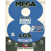 Cevap 2021 8. Sınıf LGS Matematik Yeni Nesil Soru Bankası Mega Sekiz