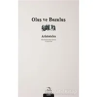 Oluş ve Bozuluş - Aristoteles - Pinhan Yayıncılık