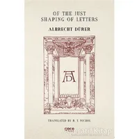 Of the Just Shaping of Letters - Albrecht Dürer - Gece Kitaplığı