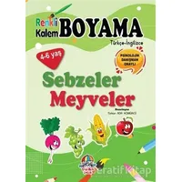 Renkli Kalem Boyama / Sebzeler - Meyveler - Türkan Ada Kömürcü - Yağmur Çocuk