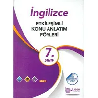 4 Adım 7.Sınıf İngilizce Etkileşimli Konu Anlatım Föyleri (Kampanyalı)