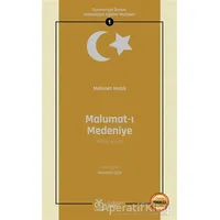 Malumat-ı Medeniye (Birinci Kısım - Osmanlıca Aslıyla Birlikte) - Mehmet Hazık - DBY Yayınları