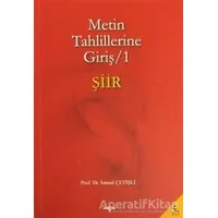 Metin Tahlillerine Giriş 1 - Şiir - İsmail Çetişli - Akçağ Yayınları