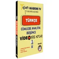 Türkçe Cümlede Analitik Video Ders Notları 3 - Kolektif - Tasarı Eğitim Yayınları