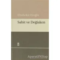 Sabit ve Değişken - Ebubekir Eroğlu - Timaş Yayınları