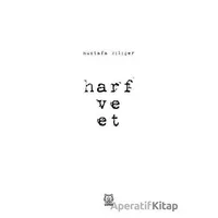 Harf ve Et - Mustafa Kılıçer - Luna Yayınları