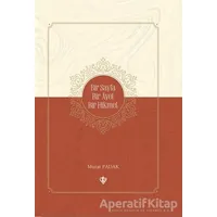 Bir Sayfa Bir Ayet Bir Hikmet - Murat Padak - Türkiye Diyanet Vakfı Yayınları