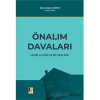 Önalım Davaları - Emine Güler Elverici - Adalet Yayınevi