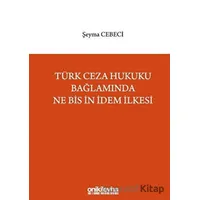 Türk Ceza Hukuku Bağlamında Ne Bis İn İdem İlkesi - Şeyma Cebeci - On İki Levha Yayınları