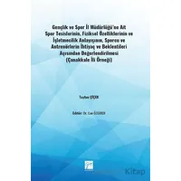 Gençlik ve Spor İl Müdürlüğüne Ait Spor Tesislerinin, Fiziksel Özelliklerinin ve İşletmecilik Anlayı